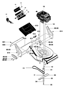 Engine Mount Diagram and Parts List for 218950X92A 2004 Briggs and Stratton Lawn Mower